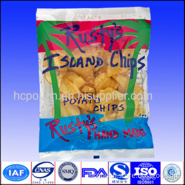 Plastic Potato Chip Bag With Tear Notch 